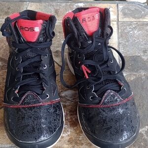 Adidas AdiZero ROSE  2.5  Lightweight Responsive Athletic Black and Red Sneakers